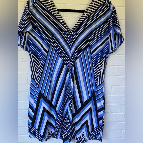NWOT MICHAEL Michael Kors Striped Mediterranean Blue
Stud Tunic Silky Dress M - Picture 7 of 14
